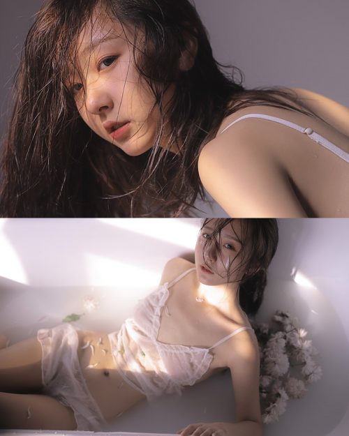 Chinese model Abigaill - 晓晓 - White daisies fairies - TruePic.net