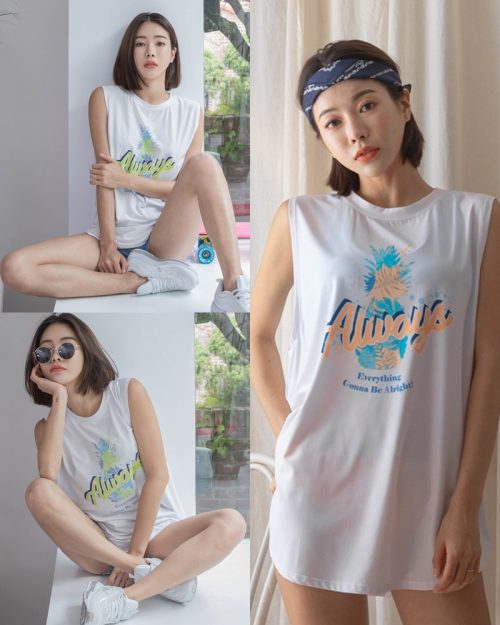 Korean model and fashion - An Seo Rin - Summer personality clothing for young girls