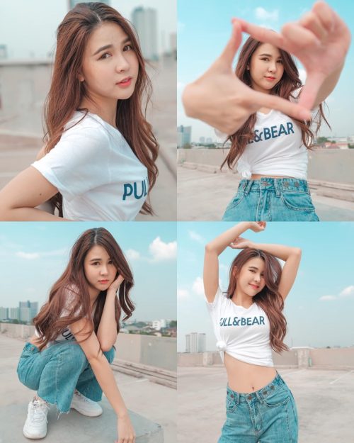 Thailan cute model - Supansa Yoopradit (Lorpor) - The terrace is full of windy afternoon