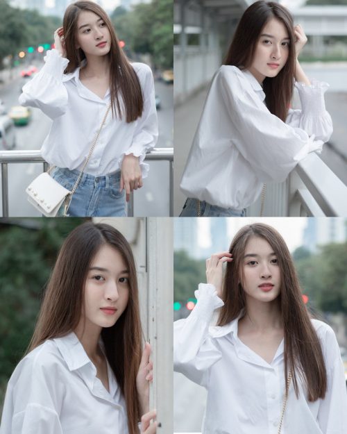 Thailand beaufiful model - View Benyapa - Young charming girl with long hair