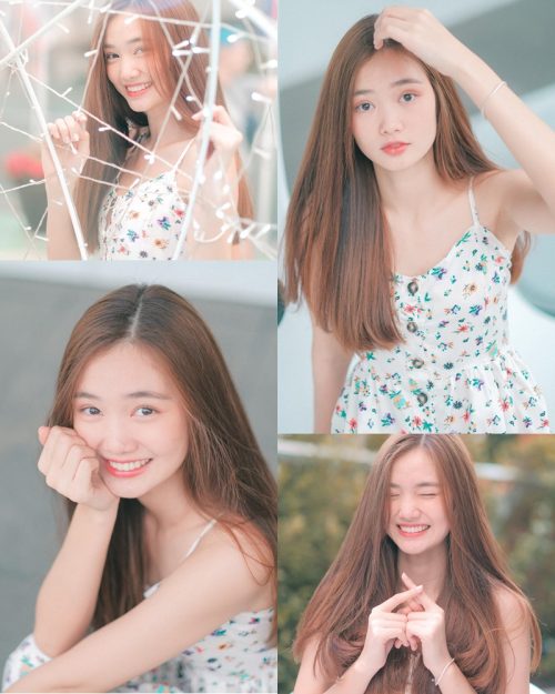 Thailand cute model - Kanyarat Ruangrung - On the streets with Miss teen Thailand