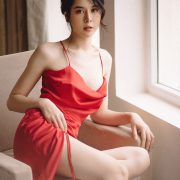 Vietnamese hot model - The beauty of Women with Red Camisole Dress - Photo by Linh Phan