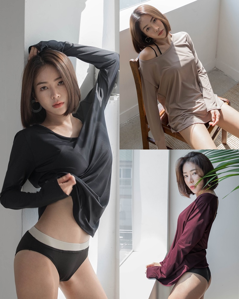 Korean model and fashion - An Seo Rin - Swimwear studio photoshoot