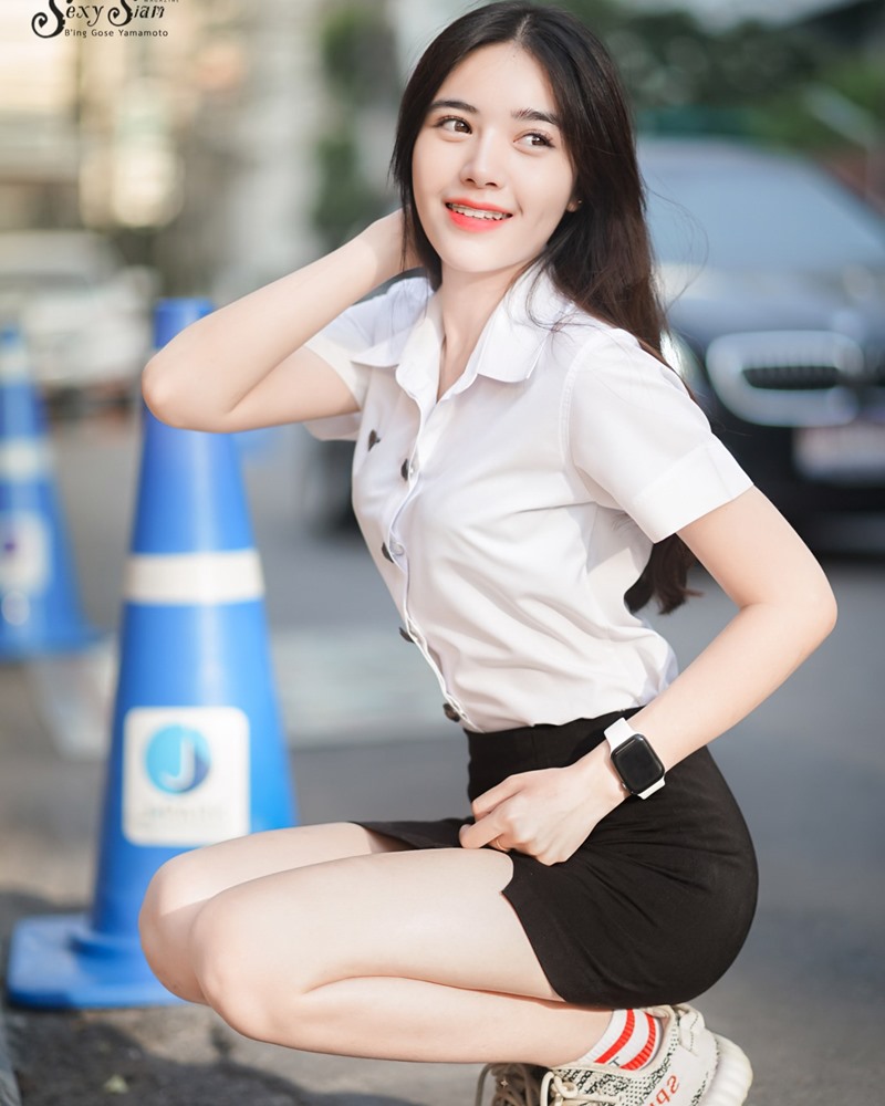 Thailand beautiful girl - Chonticha Chalimewong - Thai Girl Student uniform - TruePic.net