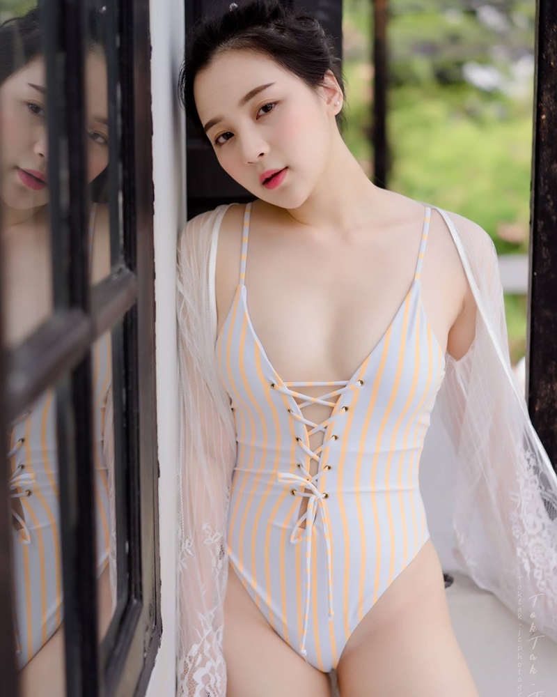 Thailand model Irine Palanichaya - One Piece Swimsuit for Summer vacation