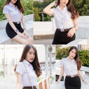 Thailand young model Lin Lee Hong with photo album Lovely Student