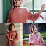 Image-Taiwanese-Model-郭思敏-Pure-And-Gorgeous-Girl-In-Pink-Sweater-Dress-TruePic.net