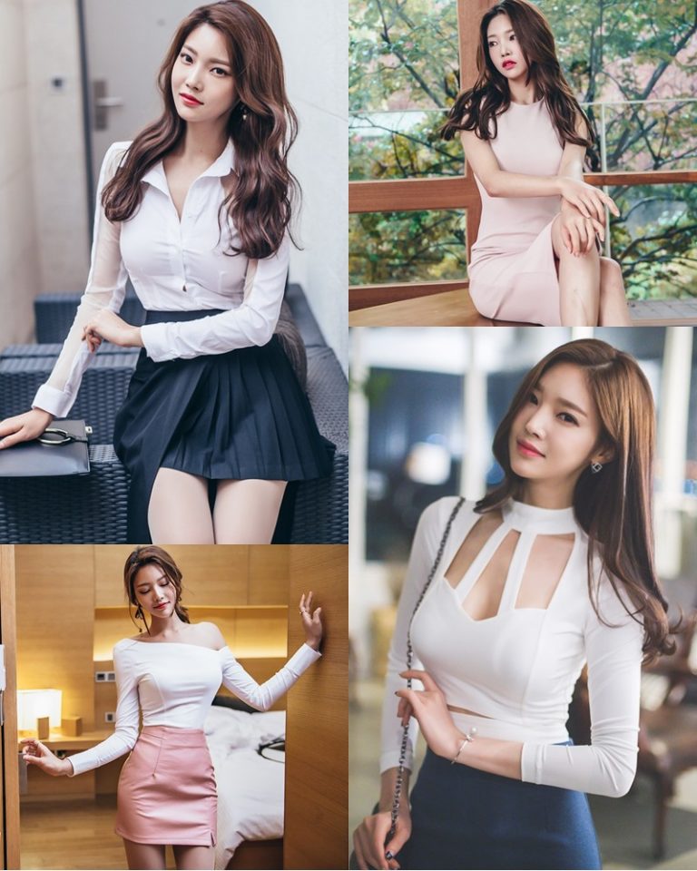 Korean Fashion Model Hyemi Office Dress Collection