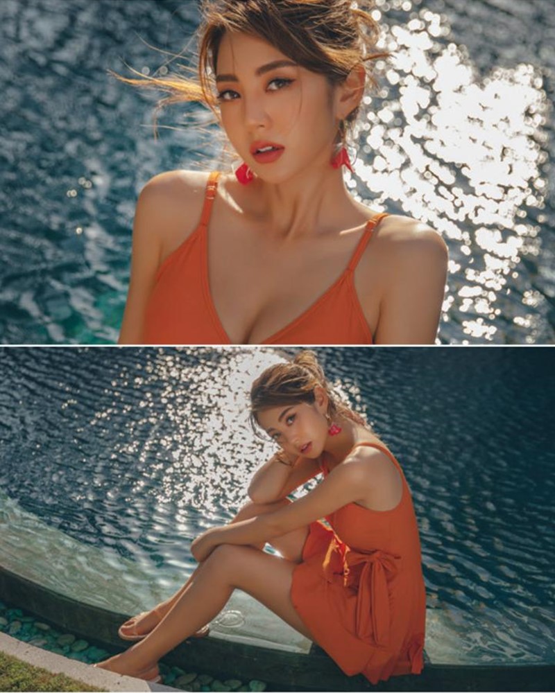 Image Korean Fashion Model - Lee Chae Eun - Sienna One Piece Swimsuit - TruePic.net