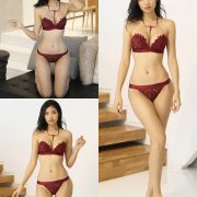 Image Korean Fashion Model - Lee Hee Eun - Baghdad Caffeine Burgundy Lingerie - TruePic.net