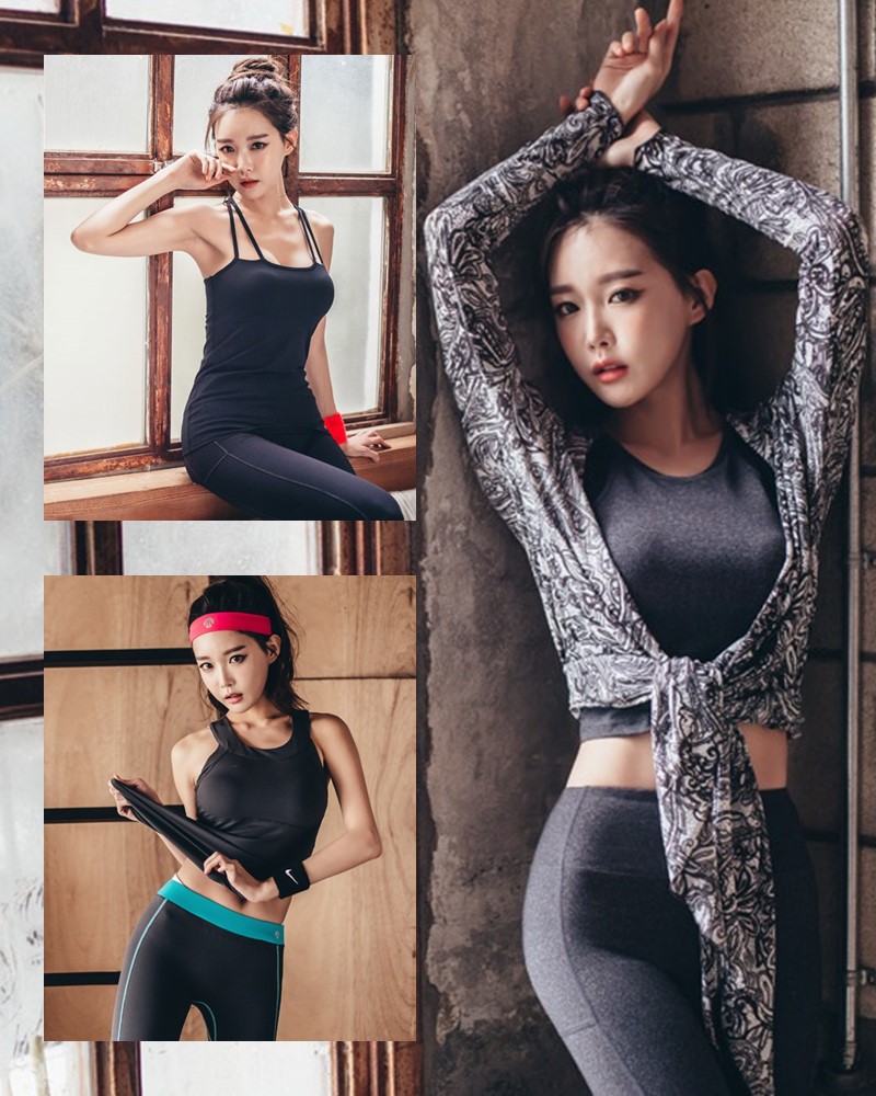 Image Korean Fashion Model - Yoon Ae Ji - Fitness Set Collection - TruePic.net