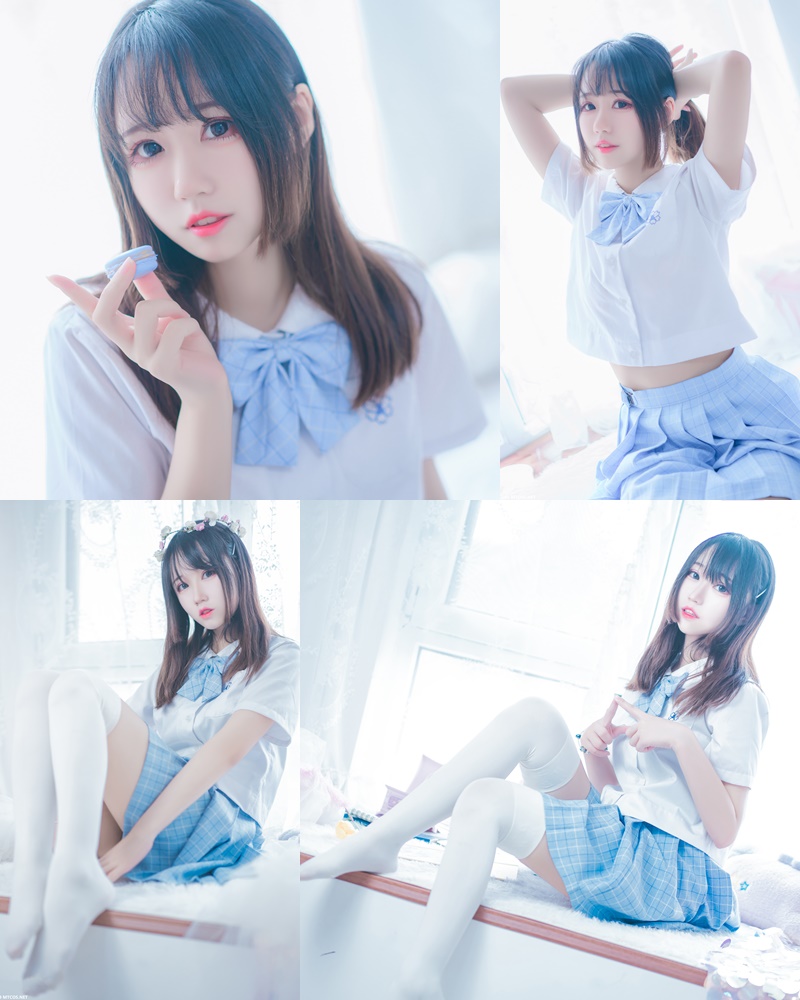 MTCos 喵糖映画 Vol.019 – Chinese Cute Model – Blue White Fantasy Girl - TruePic.net