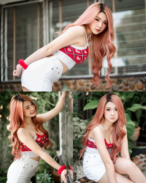 Image Thailand Model - JaJaa Zarinyap - Crop Top and Sort Pants - TruePic.net