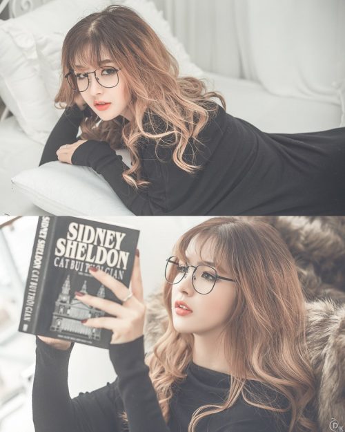 Vietnamese Model - Cute Glasses Girl With Black Dress - TruePic.net