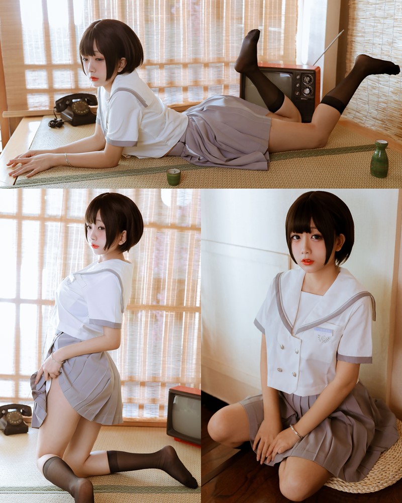 [MTCos] 喵糖映画 Vol.039 – Chinese Cute Model – Japanese School Uniform - TruePic.net