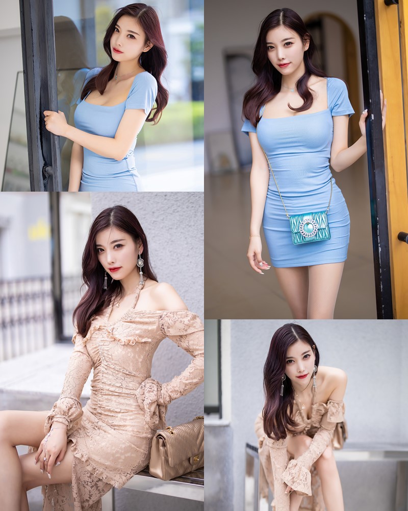 XiaoYu Vol.317 - Chinese Model - Yang Chen Chen (杨晨晨sugar) - Walking Street with Bodycon Dress - TruePic.net
