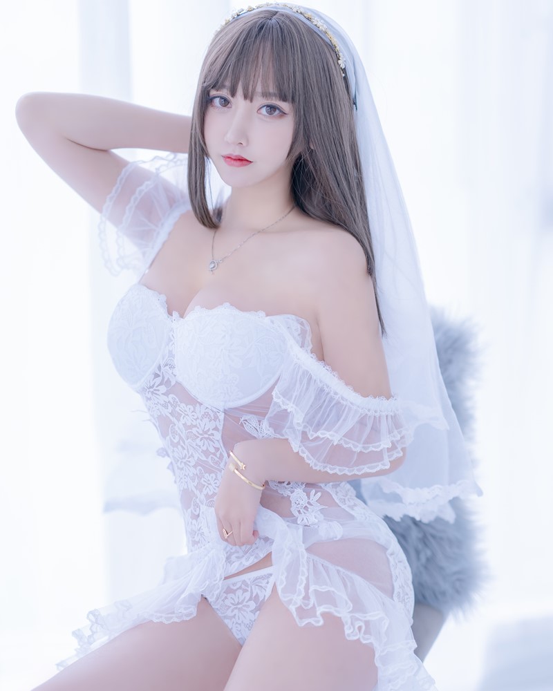 Chinese Cosplay Model - 过期米线线喵 (米線線sama) - Beautiful Sexy Bride - TruePic.net