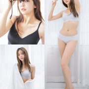 Korean Fashion Model - Hwang Yujin - Black and White Lingerie - TruePic.net