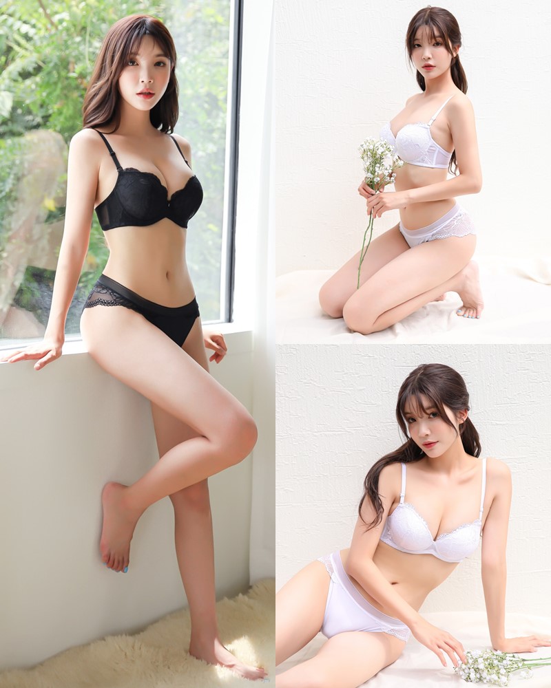 Korean Model - Cha Yoo Jin - Romantic Lace Lingerie - TruePic.net (35 pictures)